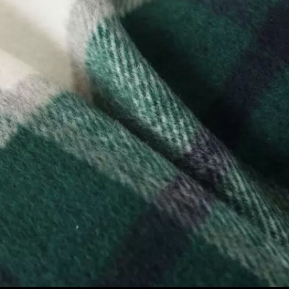 SOLD OUT Green Plaid Oversized Flannel Shacket Shirt Jacket - Picture 11 of 16